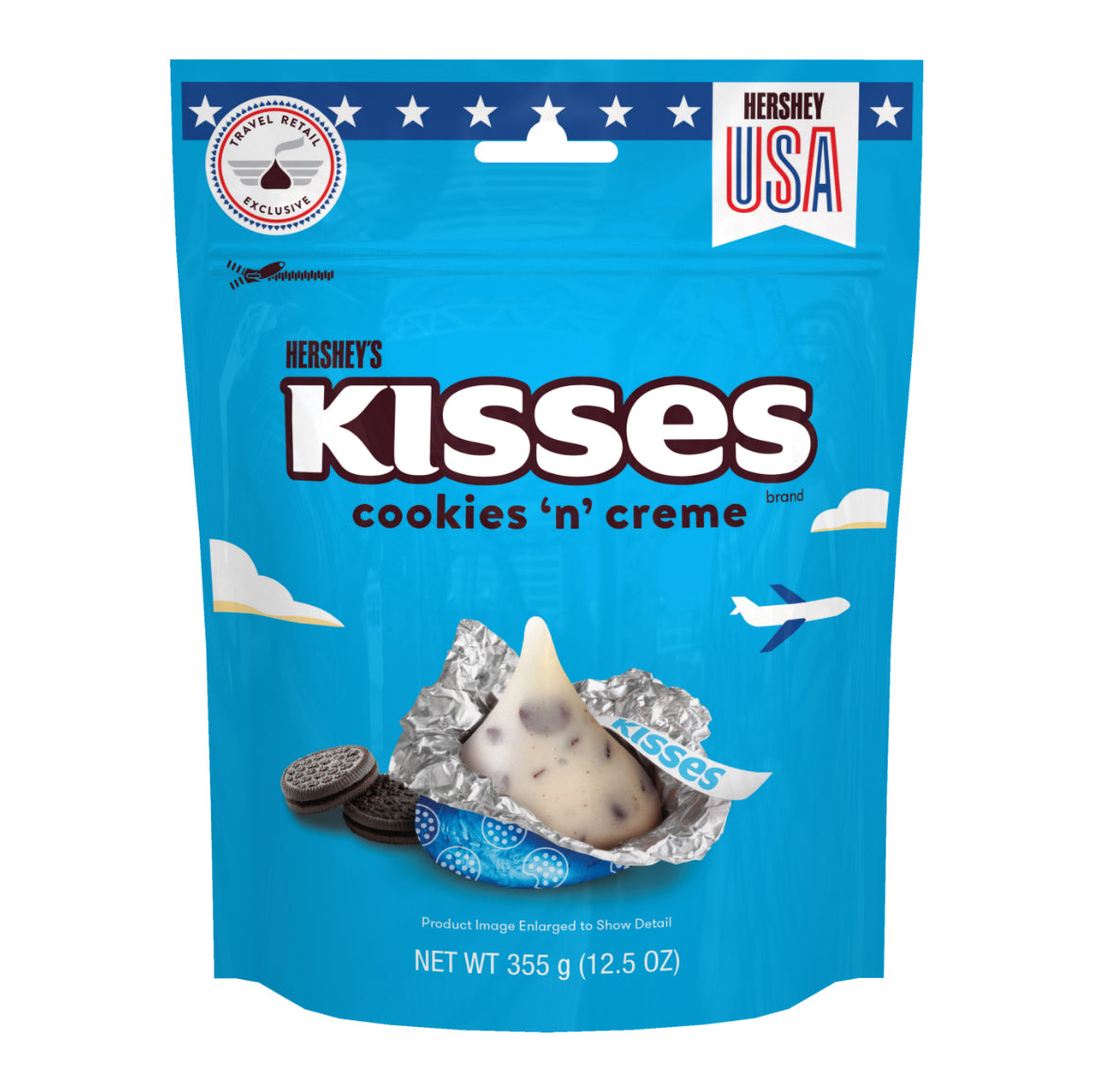 Hershey's Kisses Cookies N Crème Pouch 355 Gr